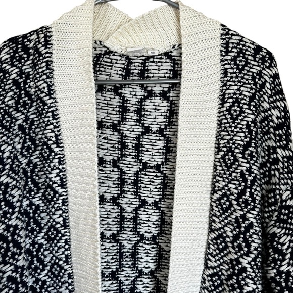Gap Chunky Knit Open Front Oversized Cardigan Navy Cream XS\S - Picture 6 of 8